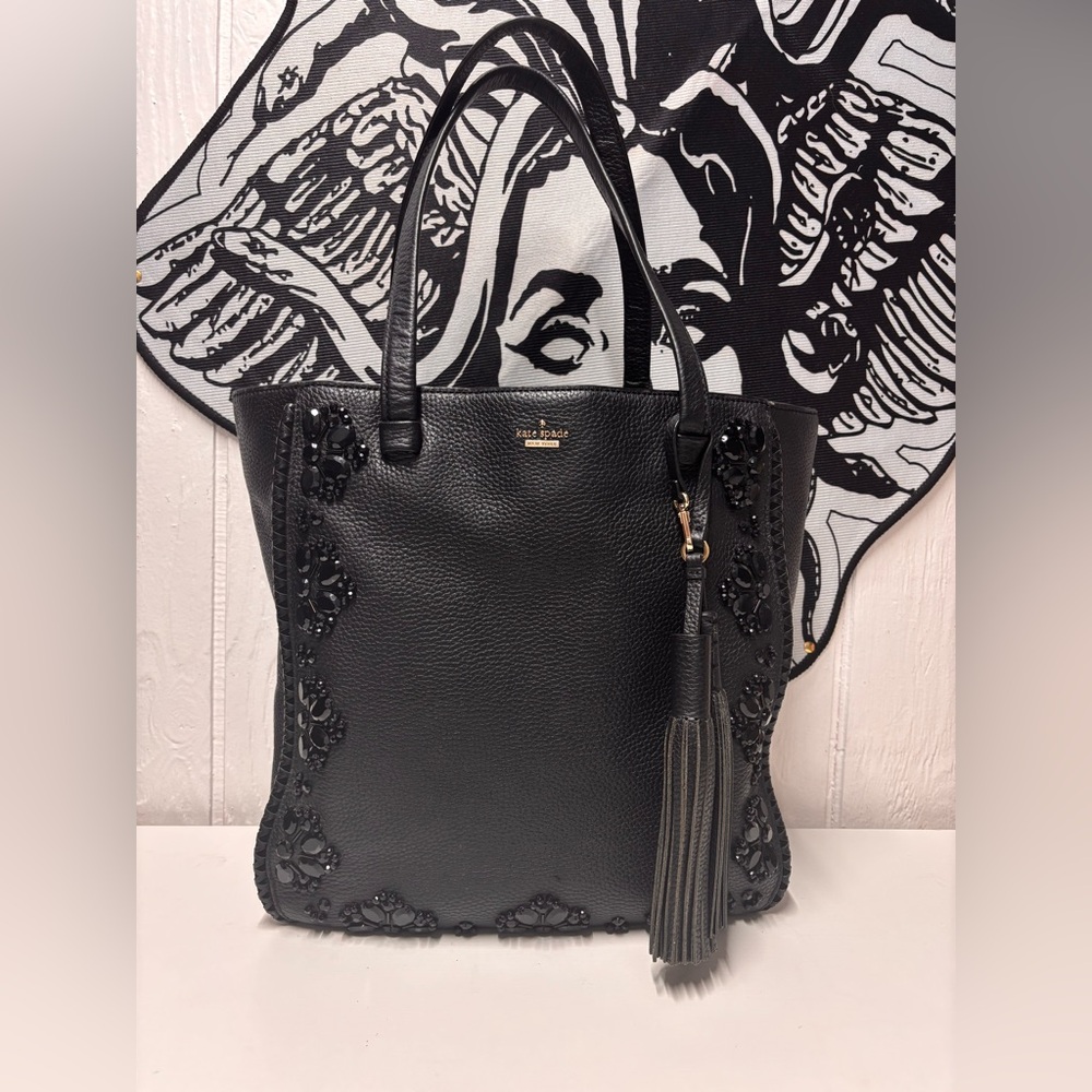 Kate Spade New York Anderson Way Dorna Beaded Leather Tote.
